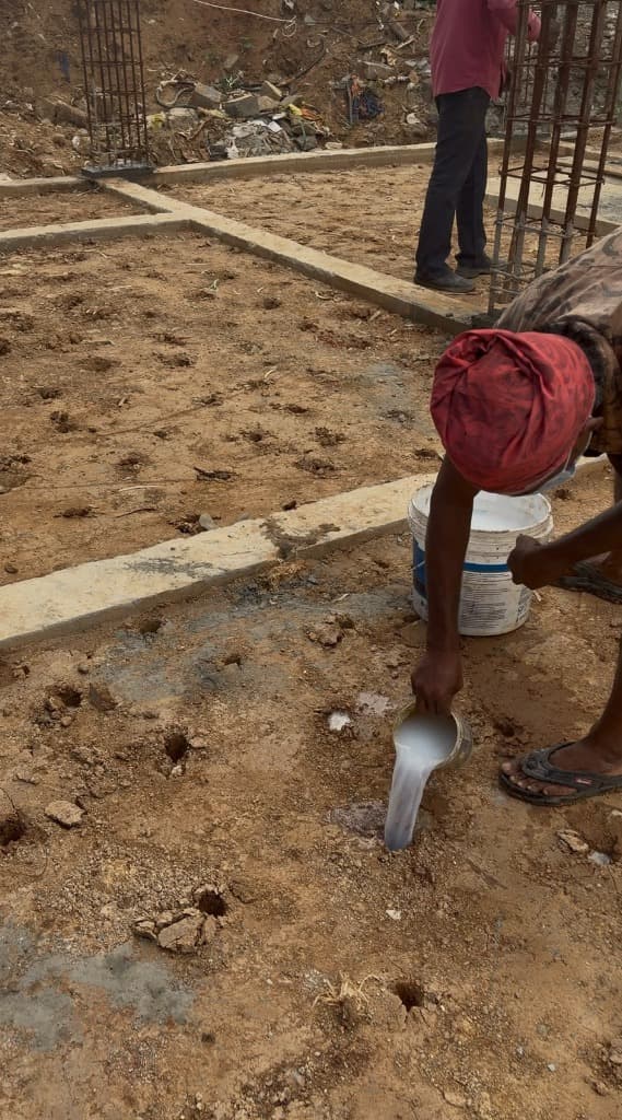 KSM Constructions — Anti-termite foundation treatment